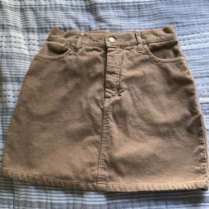 Brandy Melville Brown Corduroy Skirt